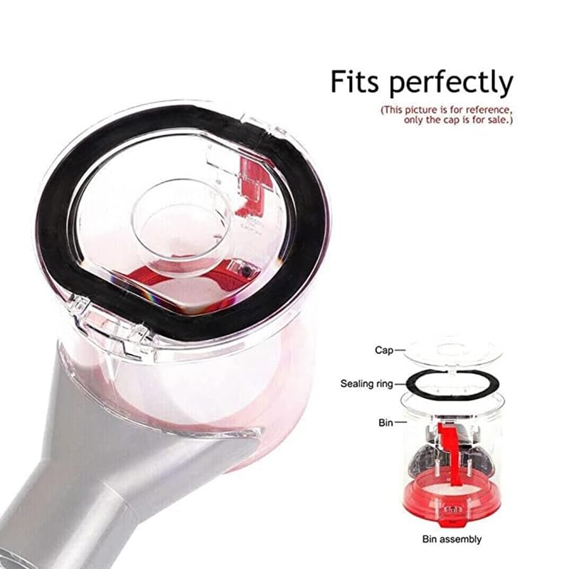 HAUINVC Bin Cup Bottom Replacement Compatible with V7 V8 Vacuum Bucket Sealing Ring Lid Cap Parts with Screwdriver