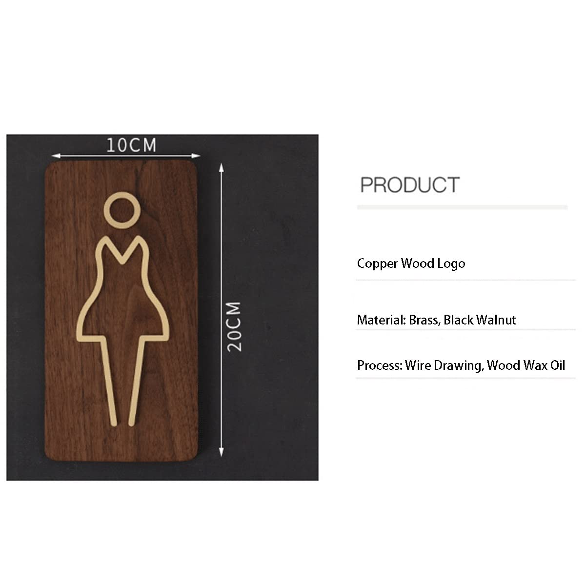 Conjunto de decoración de letreros de baño para Hombres y Mujeres - Letrero de baño Moderno para Hombres y Damas - Letreros para Puertas de baño