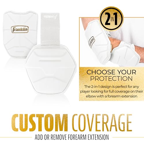 Franklin Sports PRT Baseball + Softball Elbow Guard - Youth - White/Gold - image 6