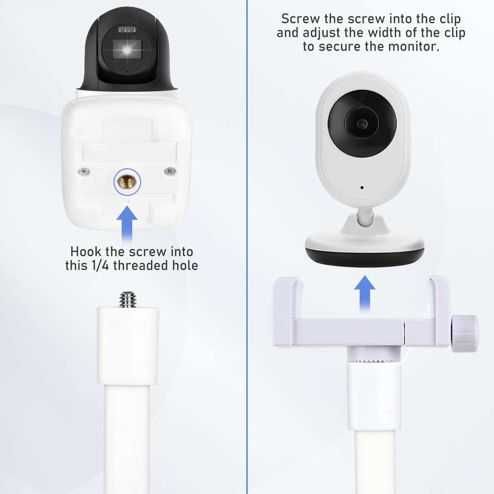 OFFCUP Supporto per Baby Monitor Flessibile Supporto per Potocamera Supporto Universale per Cellulare Pieghevole Compatibile con Philips Avent ieGeek BOIFUN GHB Hellobaby -Supporto Universale - 5