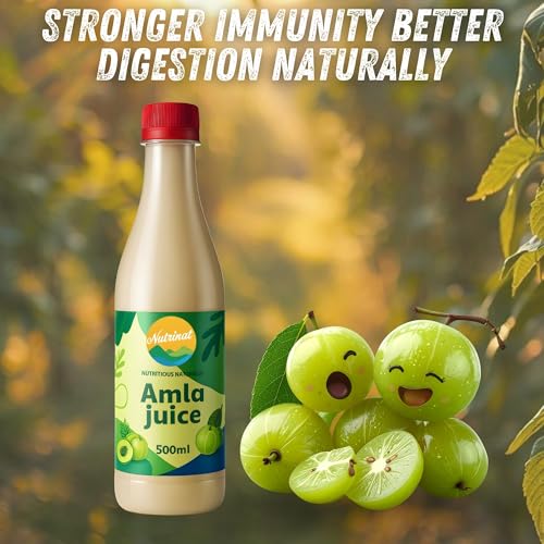 Image of Nutrinat Amla Juice - 500 ml (Pack of 1) | Fruit Juice, No Added Sugar