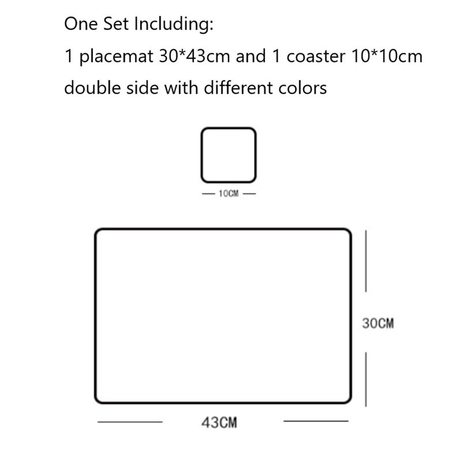 4 Sets quadratische Tischsets und Untersetzer FüR KüChe