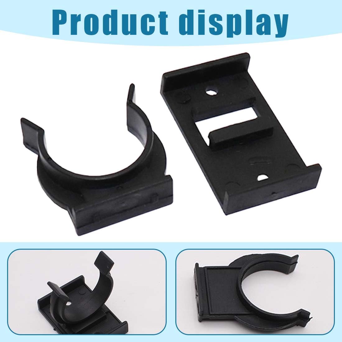 8 Ganci Piedistallo Cucina In ABS - Clip Per Zoccolo Mobili, Fissaggio Battiscopa Nero - Foto 2