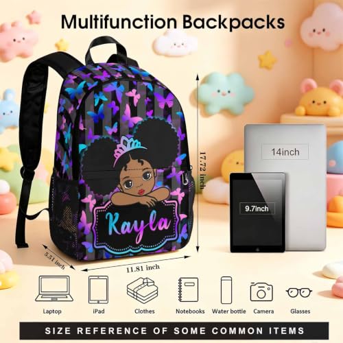 Image of Custom Girls Backpack Personalized Backpacks for Kids Back to School Set