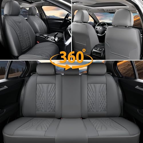 Image of Coverado Car Seat Covers, Car Seat Covers Front Seats, 2-Pack Front Seat Cover, Nappa Leather Waterproof Seat Covers, Car Seat Protectors, Automotive Seat Covers Universal Fit for Most Vehicles