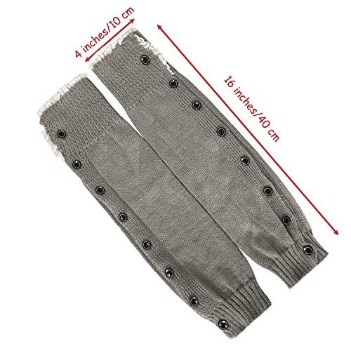 Image of Leg Warmers Harajuku with Lace Button Knit Harajuku Japanese Style Kawaii Lolita Gothic Flared and Loose Fit