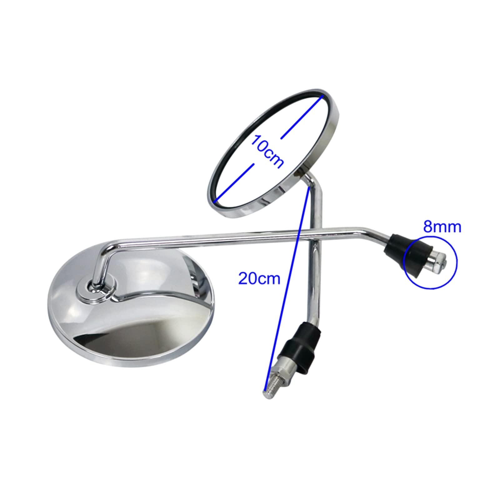 LAGNY Latéraux Rétroviseur Rétroviseurs Cyclomoteur Rétroviseur Latéral 8mm RoundMotorcycle Rétroviseur Vélo Électrique Rétroviseur D'extrémité