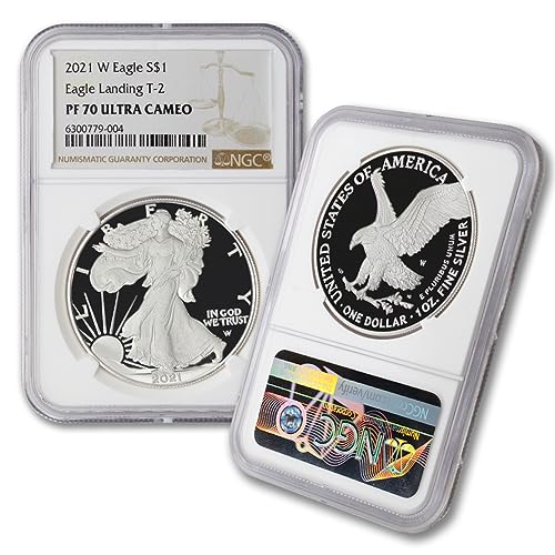 2021 W 1 oz Proof American Silver Eagle Coin PF-70 Ultra Cameo...