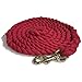 Intrepid International Heavy Duty Cotton Lead Rope with Brass Snap, Red, 10-Feet