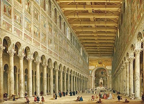 Peinture sur toile de la basilique italienne par Pannini pour décoration chambre à coucher