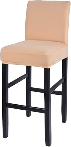 Deisy Dee Fundas elásticas para sillas de altura de mostrador, fundas elásticas para sillas laterales, protectores elásticos C171 (gris oscuro)