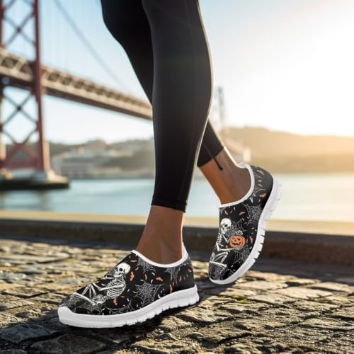 Image of Floral Sneakers for Women Colorful Art Shoes for Women Slip On Casual Work Shoes