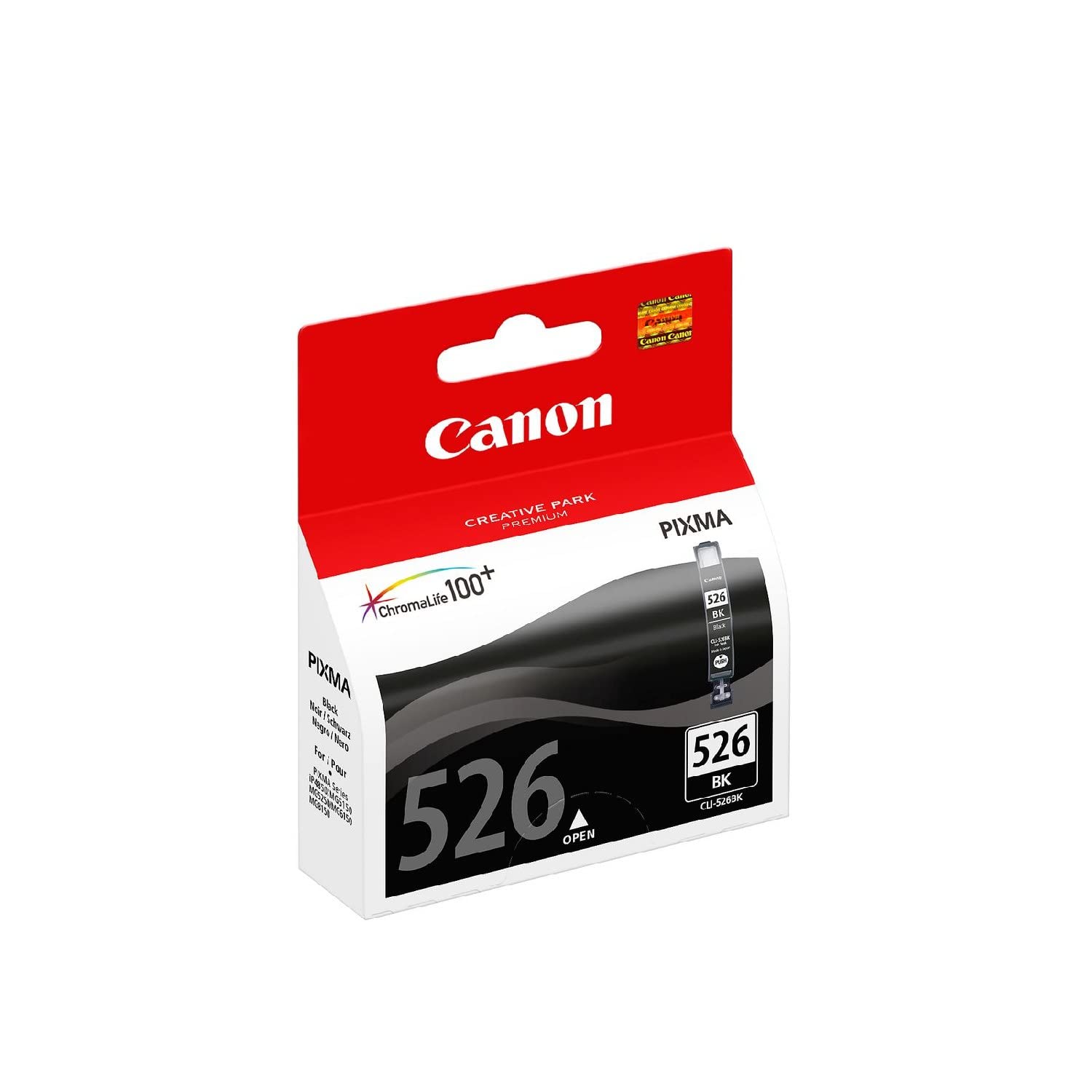 Canon CLI-526 Bk - Cartuccia Certificata Formato Standard - Nero - Imballaggio Cartone Riciclabile-image