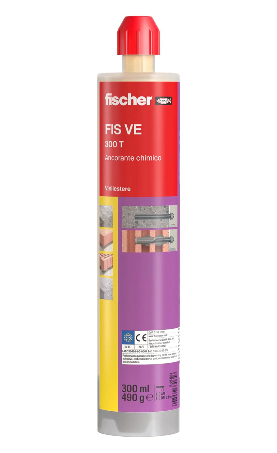 Fischer FIS VE 300 T Ancorante Chimico Resina vinilestere ibrido senza stirene