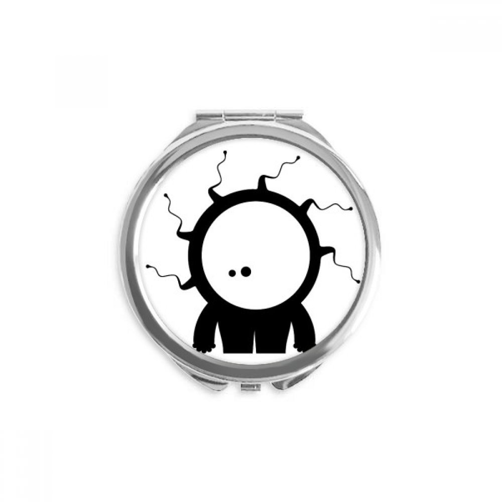 Miroir de maquillage portable alien au design de monstre cyclope multicolore compact