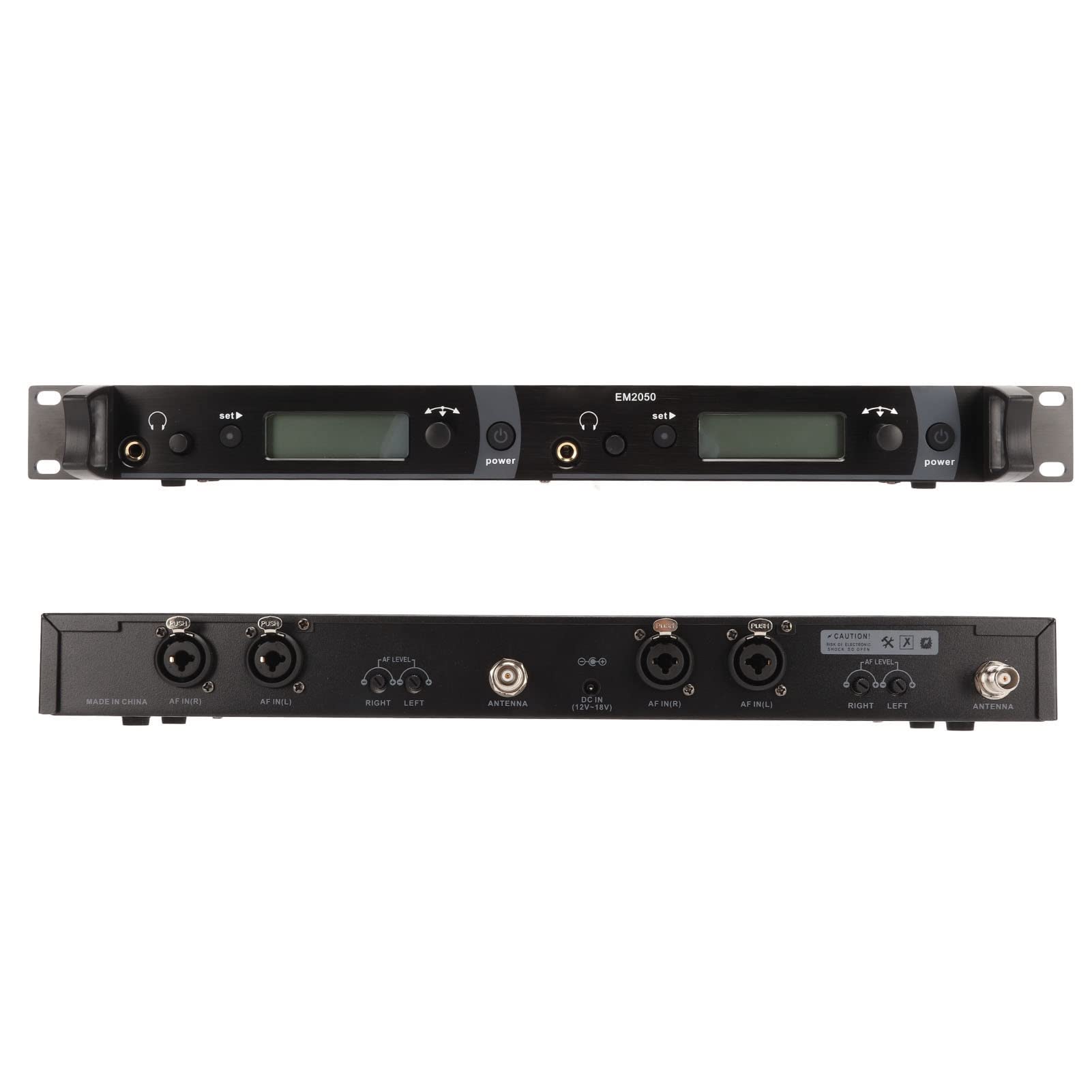 Sistema de Monitor de Oído Inalámbrico UHF de Dos Canales, 4 Petacas con Transmisor, para Escenario, Banda, Estudio de Grabación, Músicos, Monitoreo, 550MHz‑580Mhz