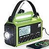 Emergency Radio,5000 NOAA Weather Radio with AM/FM/NOAA/SW,SOS Battery Operated Radio,5 Way Powered Emergency Hand Crank Radio with USB Charger, Flashlight, Reading Lamp, Headphone Jack for Outdoor
