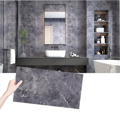 AMOYUN Azulejos Adhesivos Cocina, 10 piezas Vinilos de Pared Decorativos 30x60cm Revestimiento de Paredes PVC Baldosas Adhesivas Cocina Azulejos Baño Vinilo Suelo
