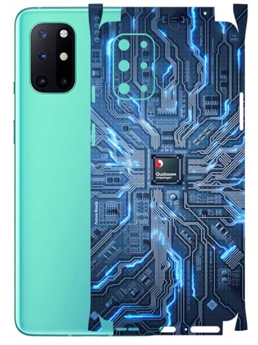 Image of AtOdds - Full Body Back Screen Guard Protector Film - Lamination Wrap Skin Sticker Compatible with ONEPLUS 8T | Scratchproof Matte Finish (Circuit)