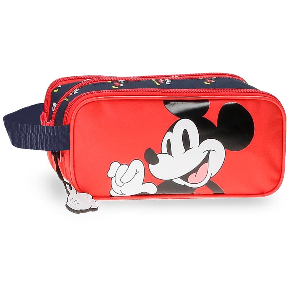 Disney Mickey Mouse Fashion Estuche Triple Multicolor 22x10x9 cms Microfibra