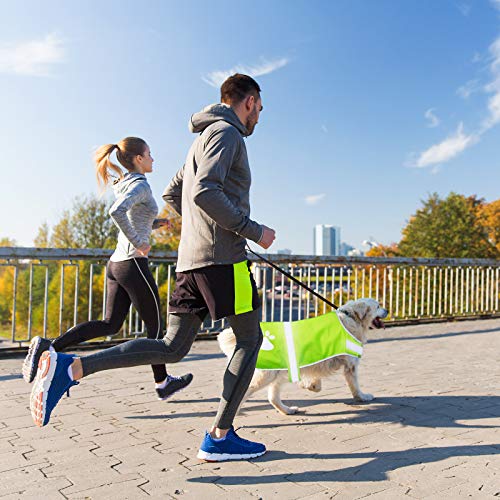 Geyoga 2 Pieces Dog Reflective Vest Adjustable Dog Safety Vest Pet Dog High Visibility Apparel For Outdoor Activities Walking Hunting (Orange, Fluorescent Yellow,L) #TOP6