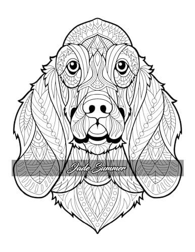 Amazing Dogs Coloring Book: Beautiful Dogs, Adorable Puppies, and Relaxing Designs for Adults and Teens - Image 41