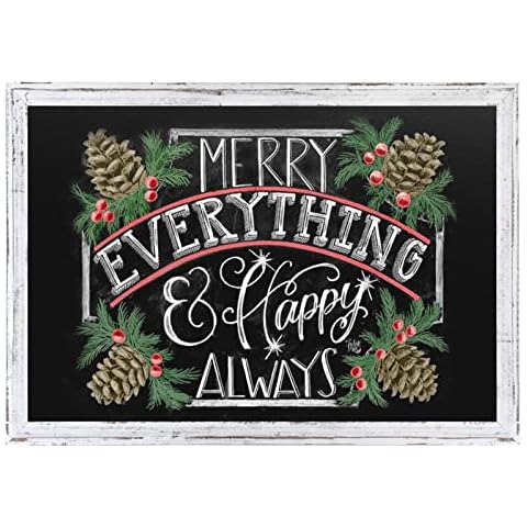 QUEENLINK Chalkboard Black Board, Vintage Framed 36 x 24 Inches,Non-Magnetic, Wall Chalkboard for Office, Home Decor, Wedding,Restaurant Menu,Kitchen and Dorm Room,Classoom White Cover