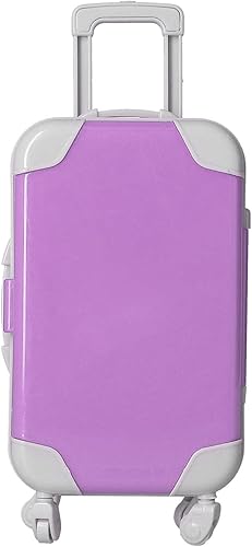 Miniatura 1 de Vakitar Maleta simulada vívida portátil exquisita maletines accesorios de muñeca, para el hogar, muñecas de niña de 18 pulgadas (morado)