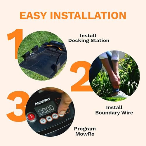 MowRo RM24PRO Robot Lawn Mower with Bluetooth App Control Ultrasonic Sensor Metal Plate 1/4 Acre 20 Degrees Slope for Small to Medium Yards - Image 10