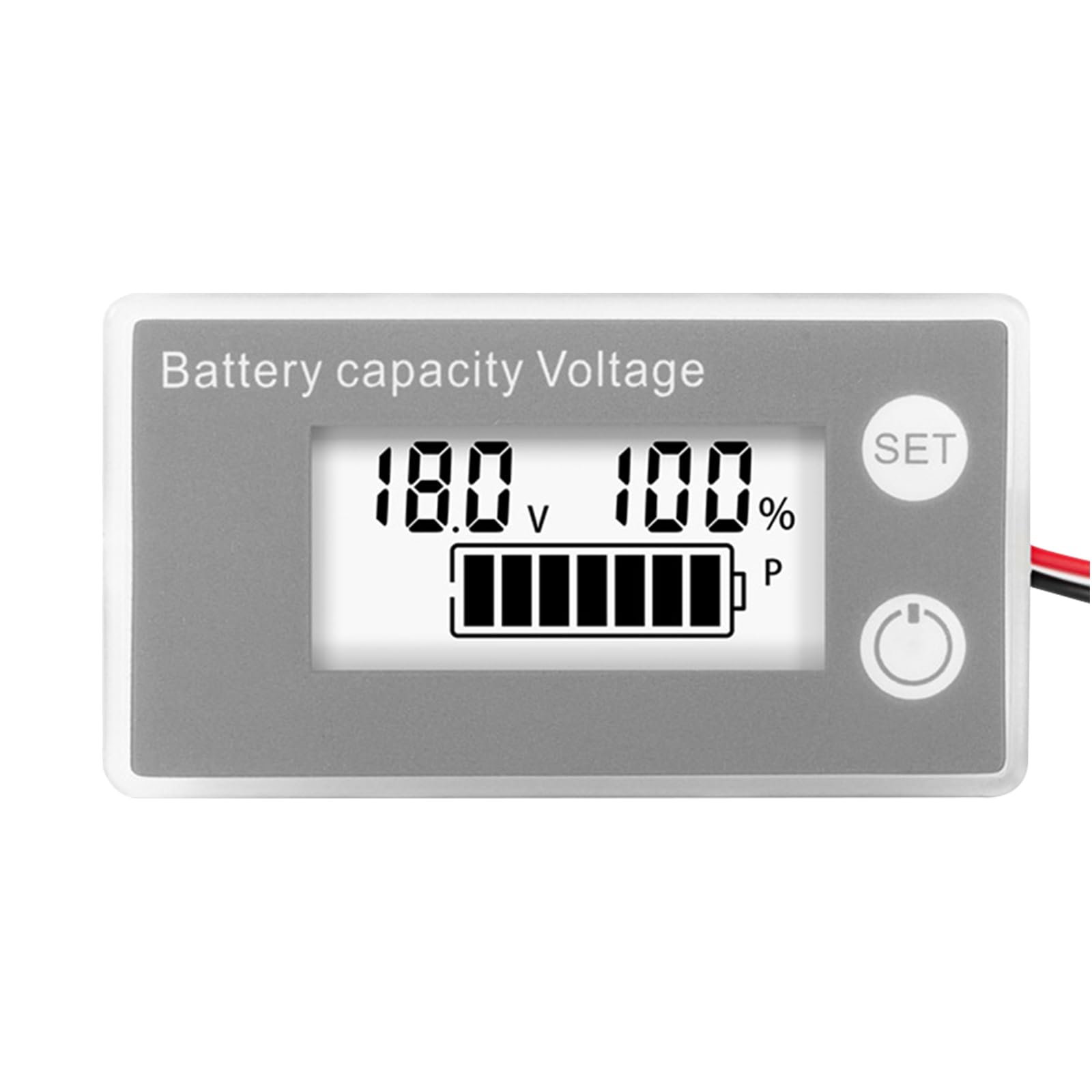 DC8-100V Two Wire Voltage Meter Digital Voltmeter with Percentage Display Backlit VoltTester Gauge VoltmetreMonitor Battery Capacity LCD Digital IndicatorMonitor Gauge Voltmeter