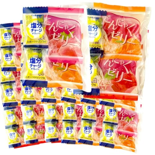 【夏のプチギフト】 20袋 こんにゃくゼリー 塩分チャージ スポーツドリンク味 塩分補給 汗 熱中症対策 プレゼント 嬉しいゼリー 差し入れ 部活 スポ少で汗を流す皆さんへ