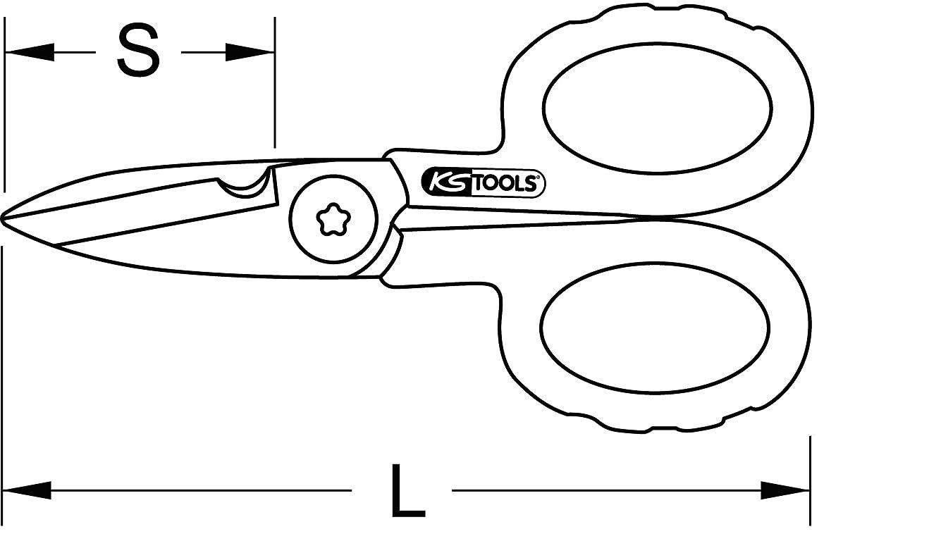 KS Tools 118.0060 - Tijeras de taller universales (tamaño: 140 mm)