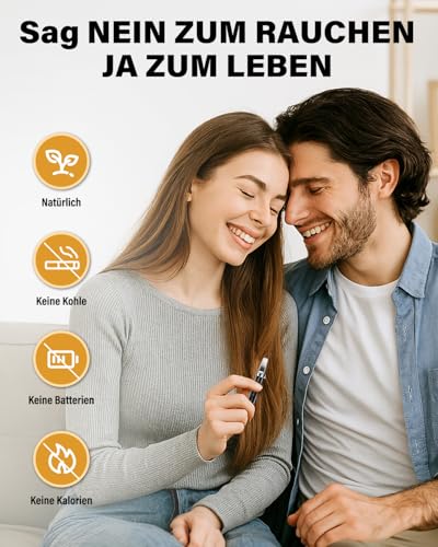 Wagxoey Outil de sevrage de fumer avec 7 filtres gratuits - Filtre sans nicotine - Soulage le stress et l'entraînement respiratoire - Noir – vue 3