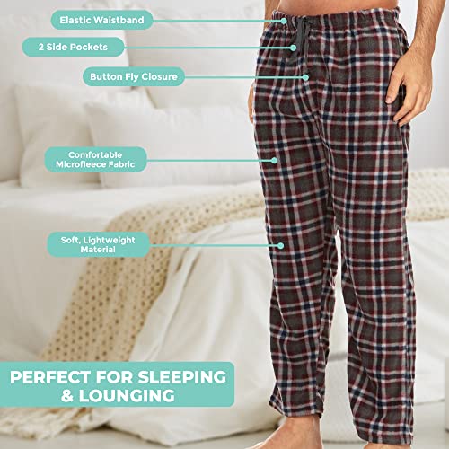 DARESAY Mens Microfleece Pajama Pants/Lounge Wear with Pockets and Adjustable Waistband3