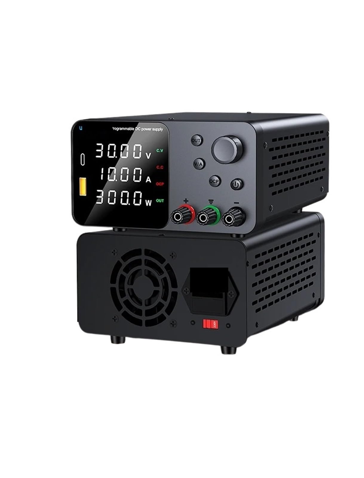 Fuente de banco, Fuente de alimentación CC ajustable, fuente banco laboratorio LED, con interruptor estabilizado, regulador voltaje(TPS605 60V 5A)