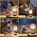 Bedside Lamps Set of 2 - Touch Lamps with USB-C+A Charging Ports, 3-Way Dimmable Table Lamp for Bedroom Living Room with Grey Fabric Shade (Bulbs Included)