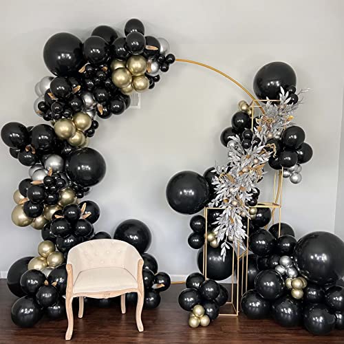 130pcs Black Balloons Different Sizes 18" 12" 10" 5" Party Latex Balloons for Birthday Graduation Baby Shower Anniversary New Year Holiday Party Decorations - Image 5