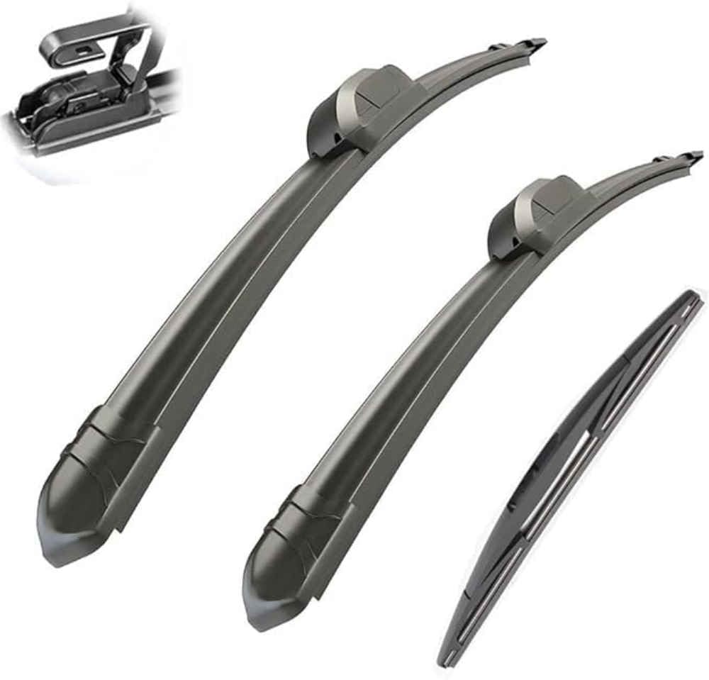 NYSLDSCO Premium Exact Fit Windscreen Wiper Blades for Renault Kangoo MK1 1997-2006 2007 Durable Natural Rubber Easy Fit for a Quiet and Streak Free Wipe