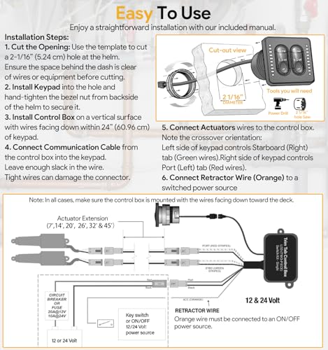 Kit de interruptor táctil para solucionar la falta de control en flaps Lenco de un actuador 5