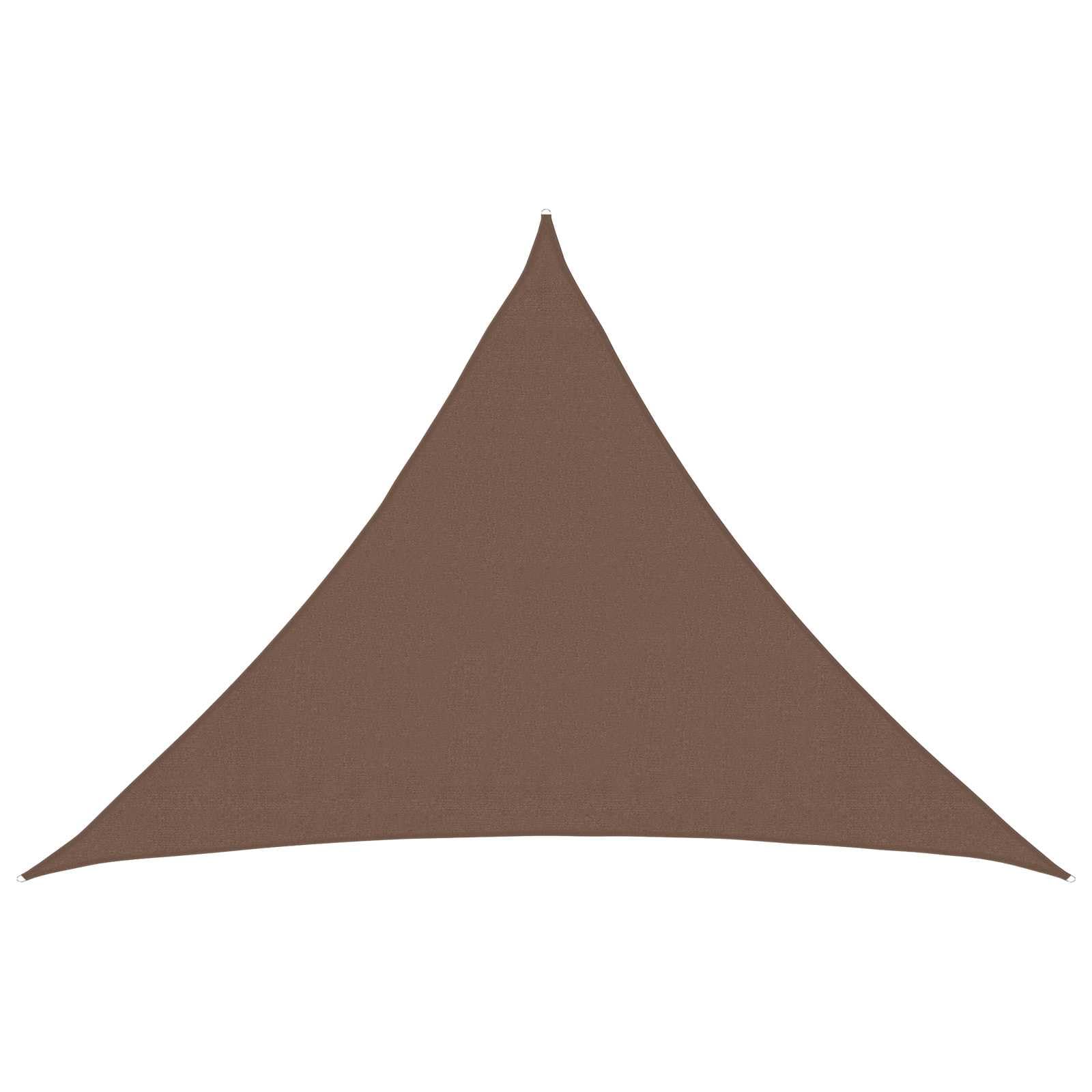Voile d'ombrage anti-UV 90% marron 7x5x5m en toile perméable résistante avec anneaux inox