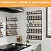 X-cosrack 5-Tier Small Wall-Mounted Spice Rack Organizer, Height-Adjustable, Space-Saving Compact Design for Kitchen Pantry Cabinet, Black