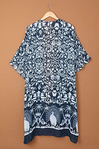 Image of Jayscreate Women's Breezy Summer Boho Kimonos Sheer Beach Cardigan Cover Up