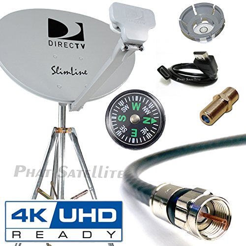 DIRECTV 4K SWM3 Complete Kit for Portable Mobile Camping RV Tailgate Trailer, Tripod
