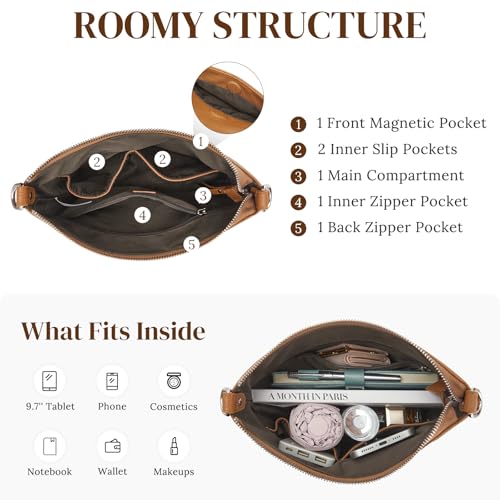 Bolso Tote de Cuero S-ZONE para Mujer Mediano miniatura 5
