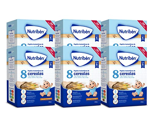 Nutribén Papilla 8 Cereales, Sin Aceite de Palma ni Azúcares Añadidos, Alimento para Bebés,...