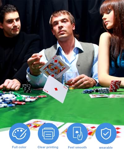 Spielkarten,2 Decks Pokerkarten,Standard Spielkarten,kartenspiel,Playing Cards, Profi Poker, Wasserdichtes,Geeignet für Familienpokerspiele, Partypokerspiele – Bild 5