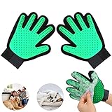 🐕🐶【Universal y ajuste cómodo】Con correa ajustable de velcro, se puede ajustar según el tamaño de la muñeca, no se caerá fácilmente. Reutilizable, cepillo de guantes de goma suave lavable. Mantenga a sus mascotas limpio y saludable.