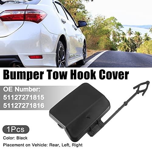 Acropix Car Rear Left Right Bumper Towing Tow Eye Hook Cover Cap Fit For Bmw X5 2011-2013 - Pack Of 2 Black #TOP1
