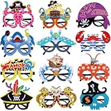 vamei Pirate Lunette Anniversaire en Feutrine, Petit Cadeau Anniversaire Enfants Invités Lunette Drôle, Fête Pirate Goodies Anniversaire Enfant Garçon Fille 3 4 5 6 7 8 9 10 Anns