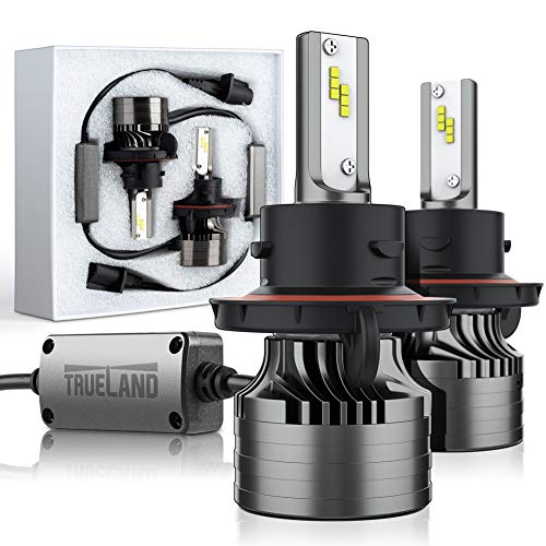 H13 9008 LED Headlight Bulbs, 70W 6000K 10000LM Xenon White for F250 F150 with Upgrated Canbus Decoder, Top CSP Chipset, Super Bright High and Low Beam Converstion Kit